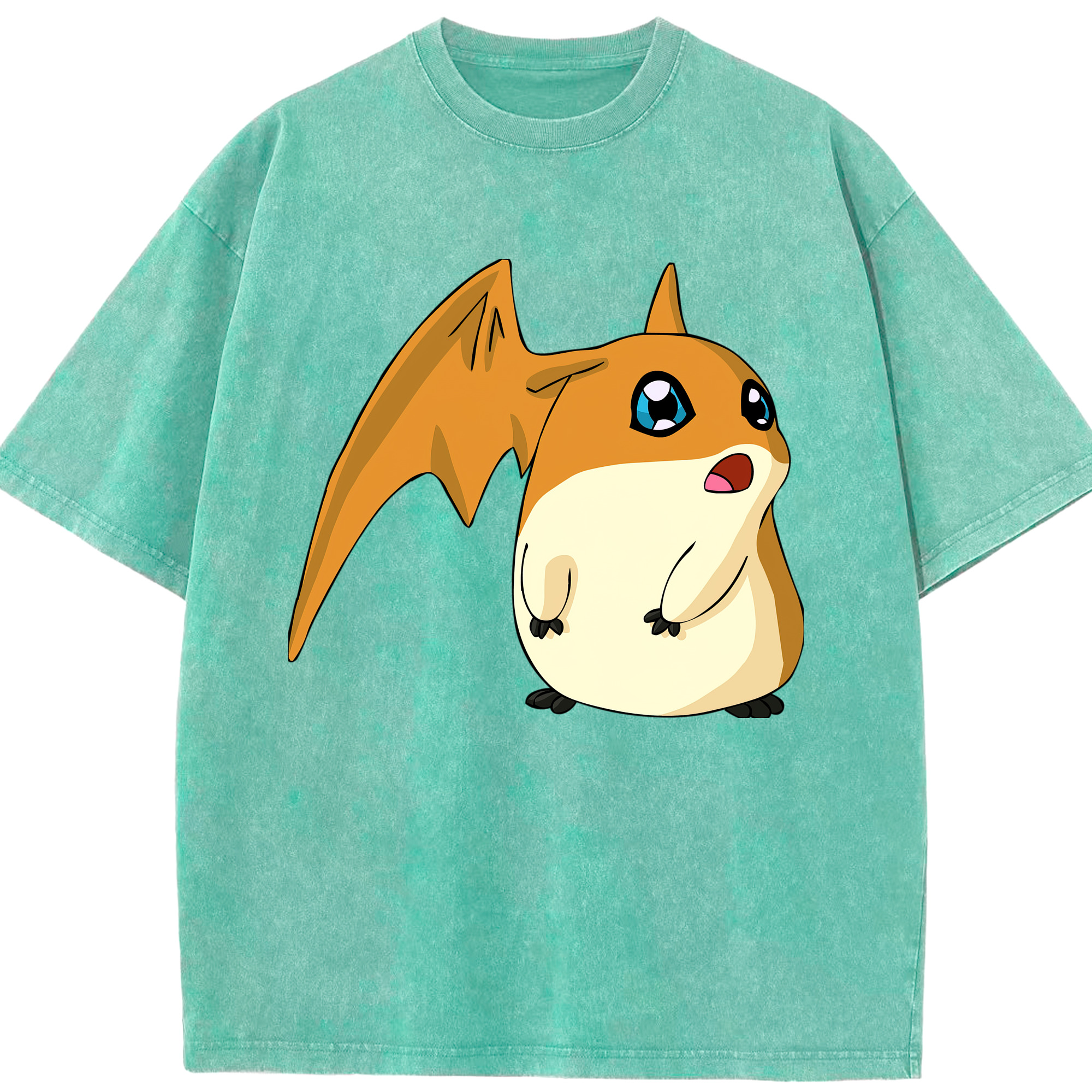（画像用） Digimon デジタルモンスター/デジモン 綿100% ヴィンテージ風 半袖Tシャツ（フロントプリント）